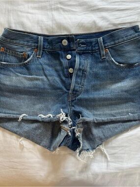Levi's 501 Blue Denim Jean Shorts